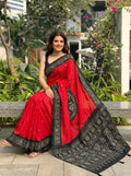 Printed Embellished Mirrorwork Bandhani Silk Blend Saree