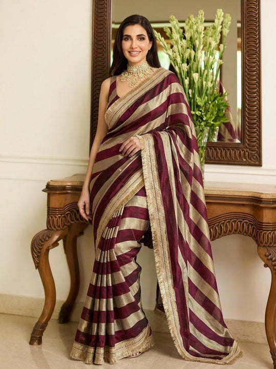 Embellished Embroidered Saree