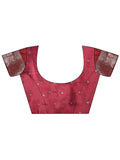 Maroon Banarasi Silk Saree With Blouse Piece
