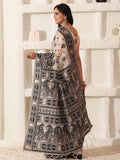 Cream Linen Cotton Saree With Blouse Piece
