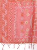 Brown Linen Cotton Saree With Blouse Piece