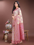 Sea Green Linen Cotton Saree With Blouse Piece