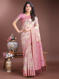 Sea Green Linen Cotton Saree With Blouse Piece
