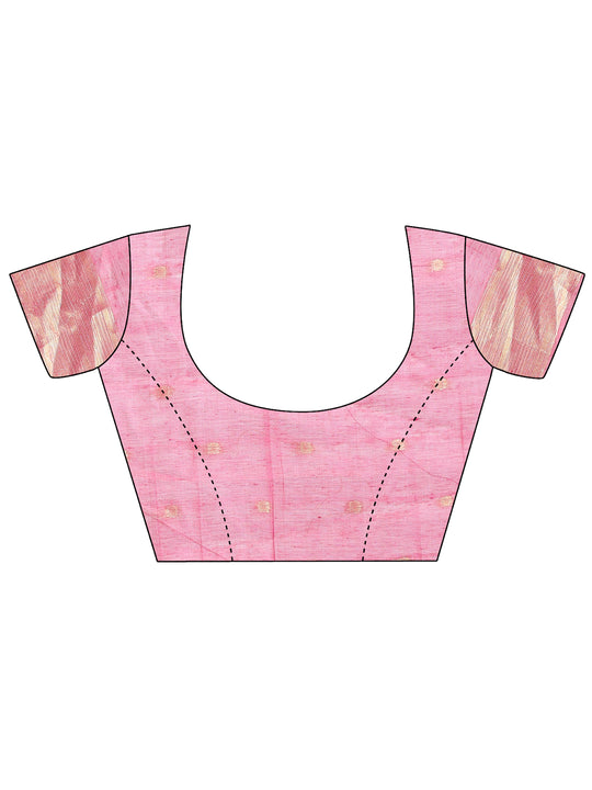 Sea Green Linen Cotton Saree With Blouse Piece