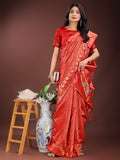 Blue Silk Saree With Blouse Piece