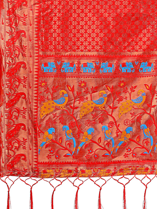 Blue Silk Saree With Blouse Piece