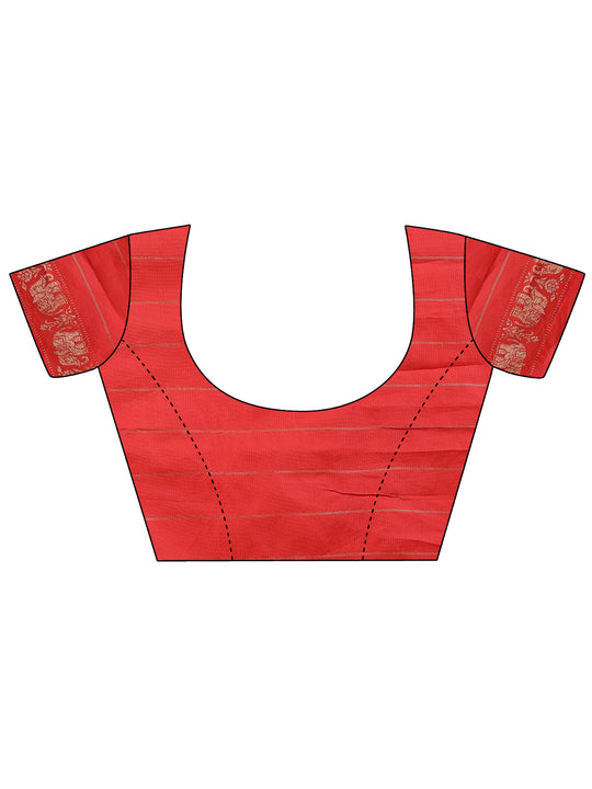 Blue Silk Saree With Blouse Piece