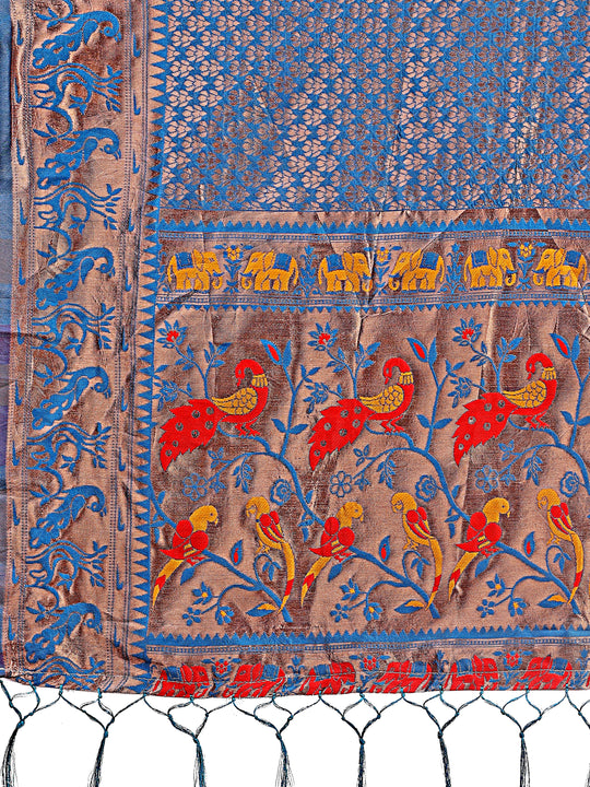 Green Silk Saree With Blouse Piece