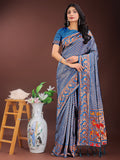 Green Silk Saree With Blouse Piece