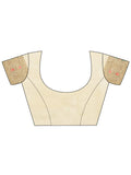 Cream Cotton Saree With Blouse Piece