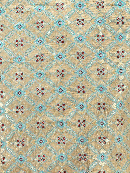 Beige Cotton Saree With Blouse Piece