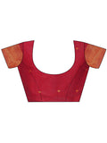 Maroon Banarasi silk Saree With Blouse Piece
