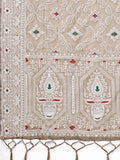 Brown Linen Cotton Saree With Blouse Piece