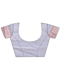 Grey Linen Cotton Saree With Blouse Piece