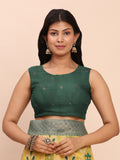 Yellow Linen Cotton Saree With Blouse Piece