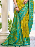 Mustrad Yellow POORVIKA SILK VOL 1 Pochampalli Silk Saree with Blouse Piece