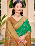 Brown POORVIKA SILK VOL 2 Pochampalli Silk Saree with Blouse Piece