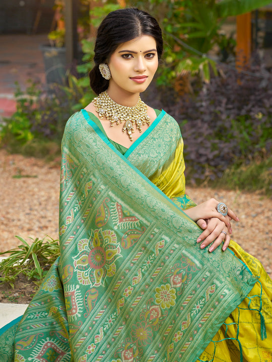 Mustard Soft Silk Saree With Blouse Piece
