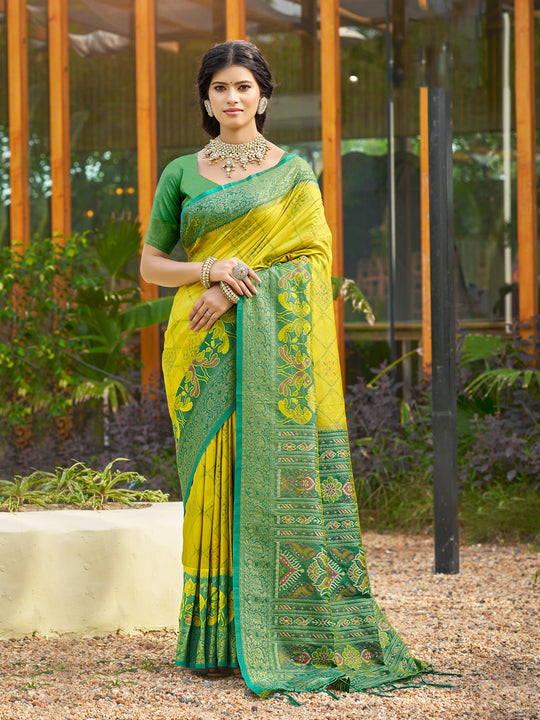 Mustard Soft Silk Saree With Blouse Piece