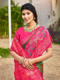 Mehandi Soft Silk Saree With Blouse Piece