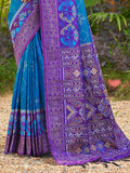 Blue Soft Silk Saree With Blouse Piece
