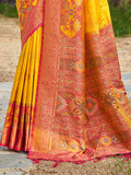 Yellow Soft Silk Saree With Blouse Piece