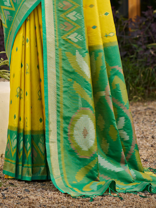 Mustard Soft Silk Saree With Blouse Piece
