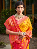 Yellow Soft Silk Saree With Blouse Piece