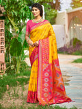 Yellow Soft Silk Saree With Blouse Piece
