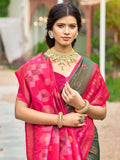 Mehandi Soft Silk Saree With Blouse Piece