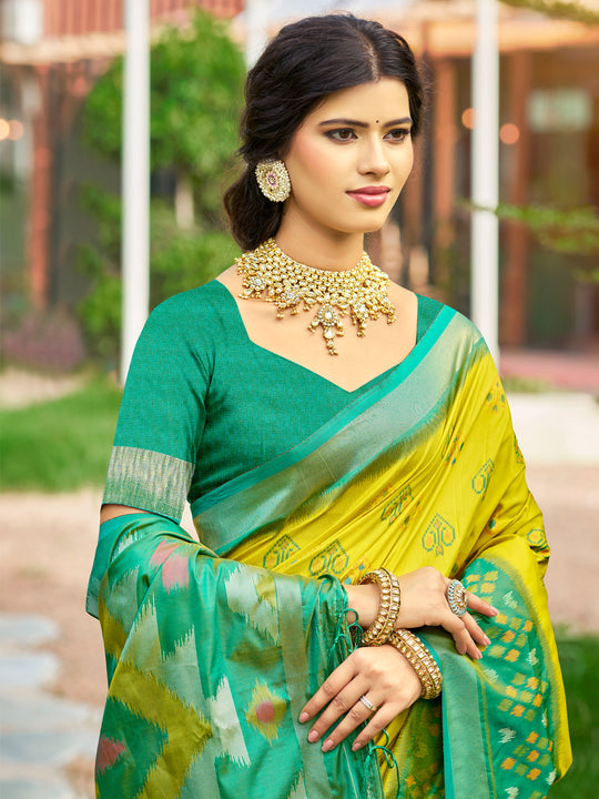Mustard Soft Silk Saree With Blouse Piece