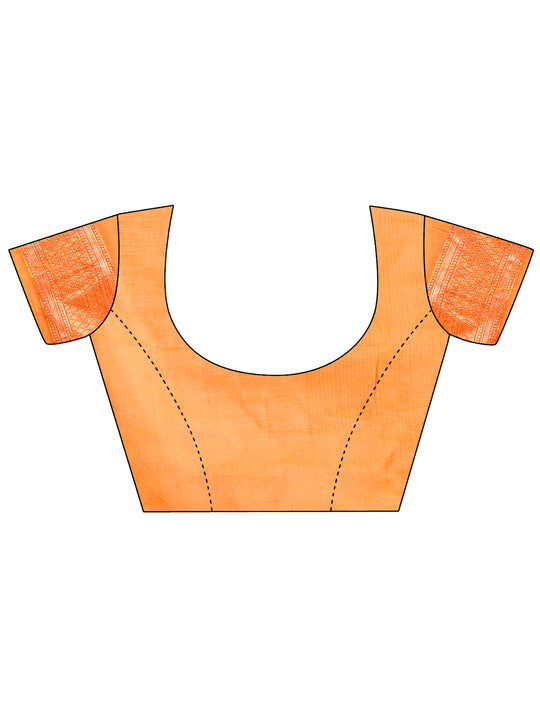 Mustrad Linen Cotton Saree With Blouse Piece