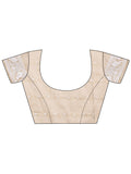 Brown Linen Cotton Saree With Blouse Piece