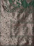 Dark Green Banarasi silk Saree With Blouse Piece