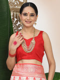 White Linen Cotton Saree With Blouse Piece