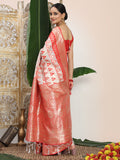 White Linen Cotton Saree With Blouse Piece