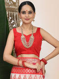 White Linen Cotton Saree With Blouse Piece