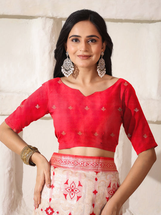 White Linen Cotton Saree With Blouse Piece