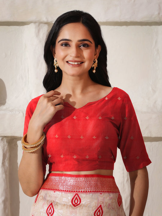 White Linen Cotton Saree With Blouse Piece