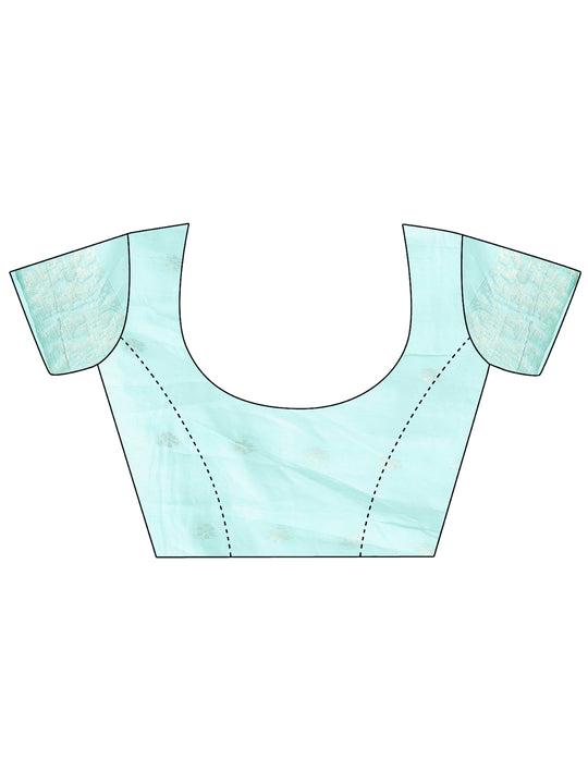 Sea Green Cotton Saree With Blouse Piece