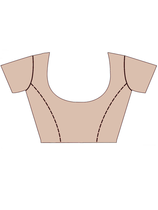 White Banarasi Silk Saree With Blouse Piece