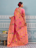 Gajari Silk Saree With Blouse Piece