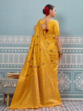 Yellow Silk Saree With Blouse Piece