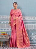 Gajari Silk Saree With Blouse Piece