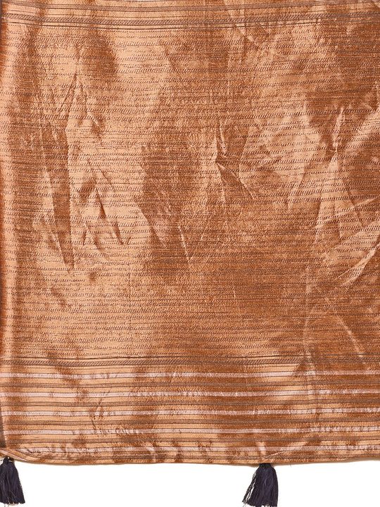 Grey Linen Cotton Saree With Blouse Piece