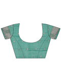 Light Green Linen Cotton Saree With Blouse Piece