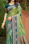Parrot Green Soft Silk Woven Work Traditional Saree