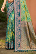 Parrot Green Soft Silk Woven Work Traditional Saree