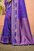 Royal Blue Soft Silk Woven Work Traditional Saree