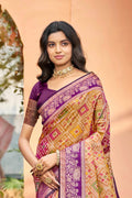 Mustard Gold Soft Silk Woven Work Traditional Saree